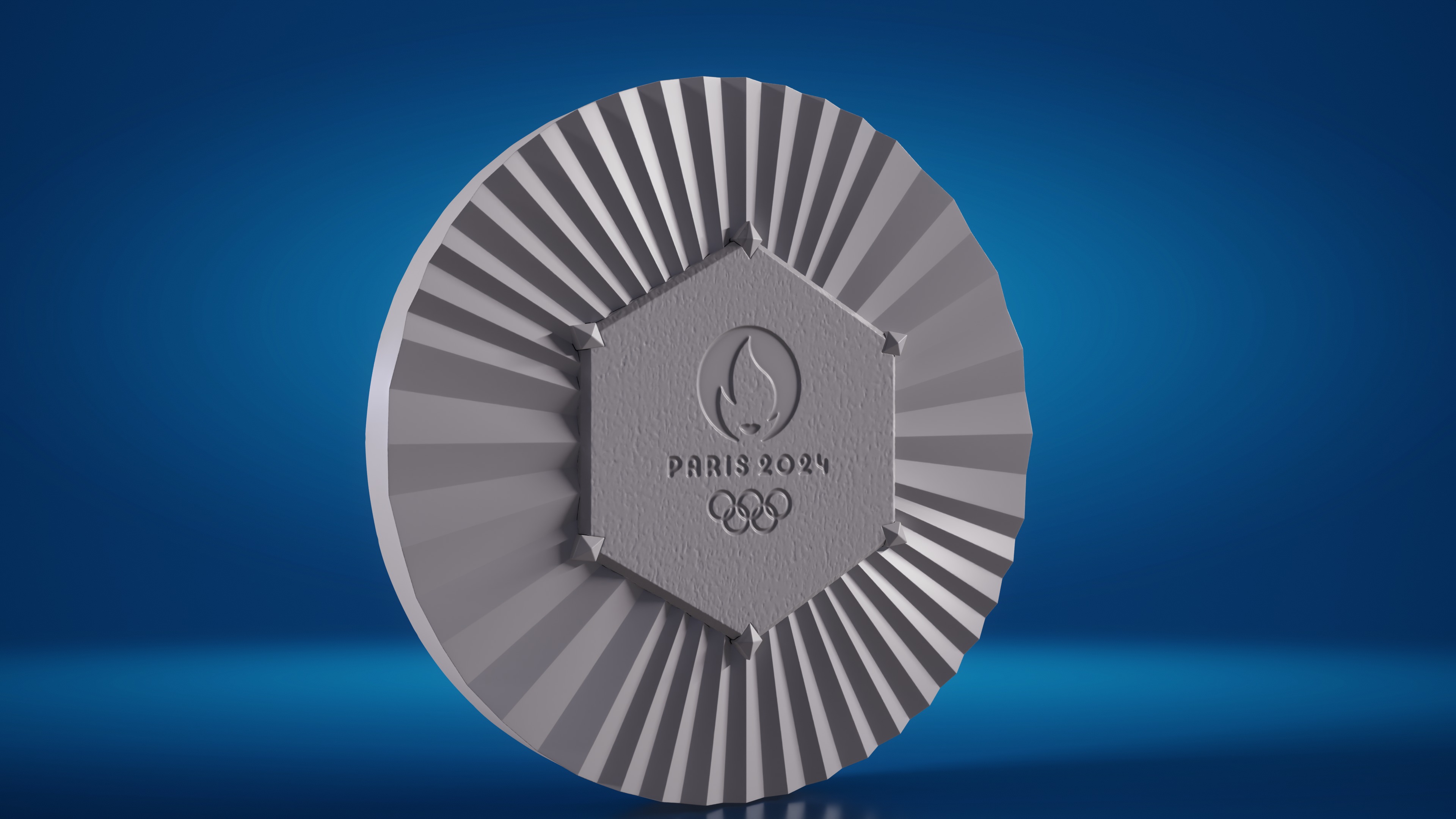 Paris 2024 Olympic Medal 3D print model_5