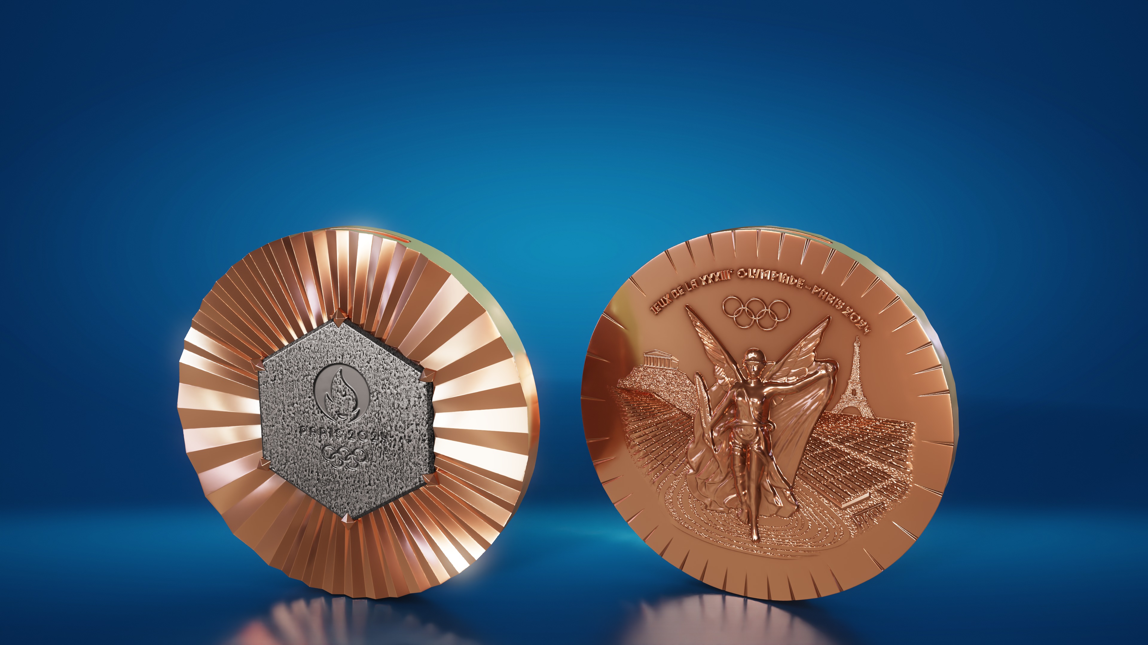 Paris 2024 Olympic Medal 3D print model_2