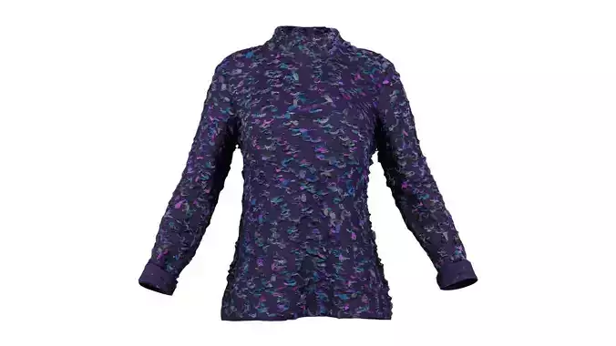 Purple Decorated Pull Long Sleeves