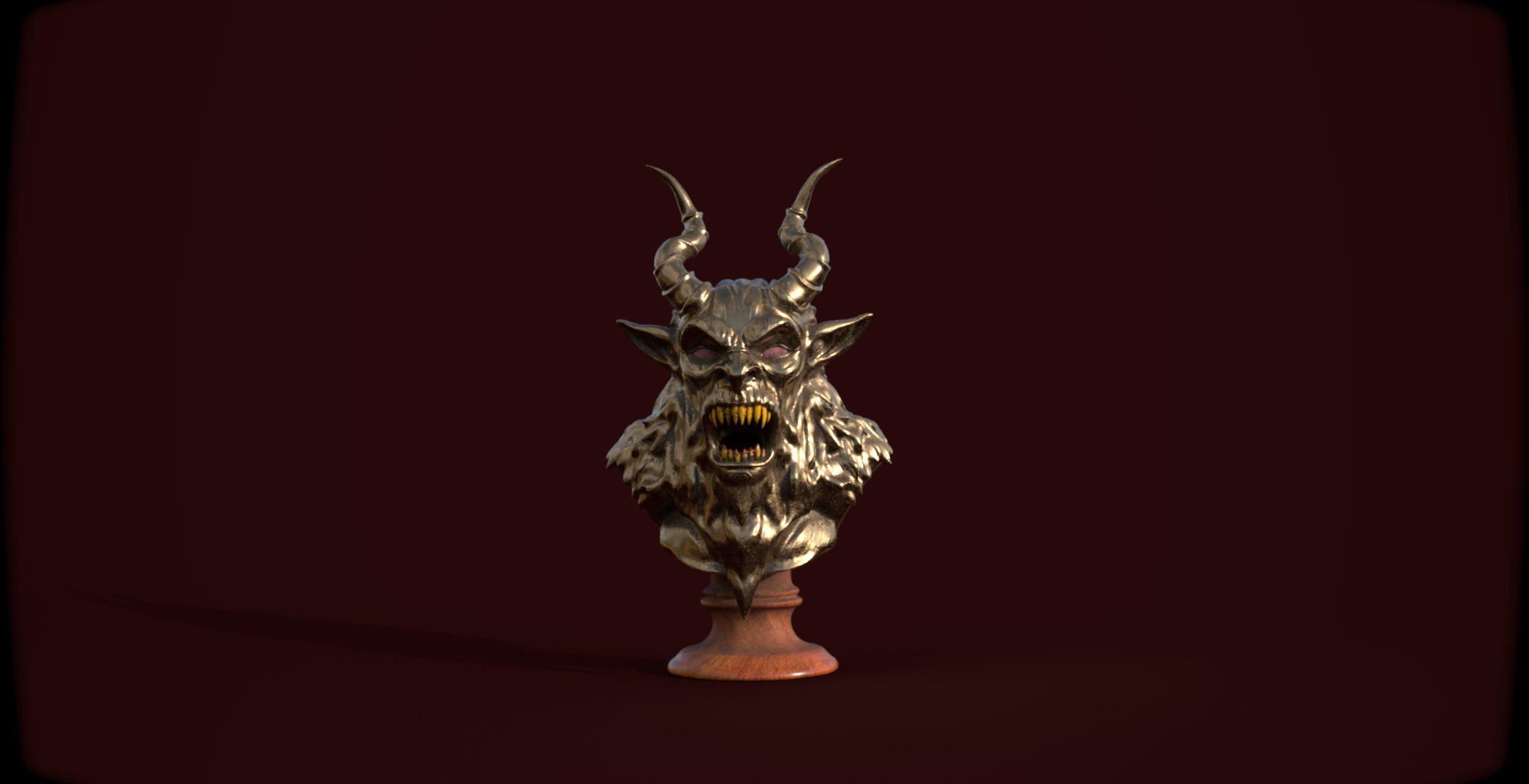 Krampus Bust 3D print model_7