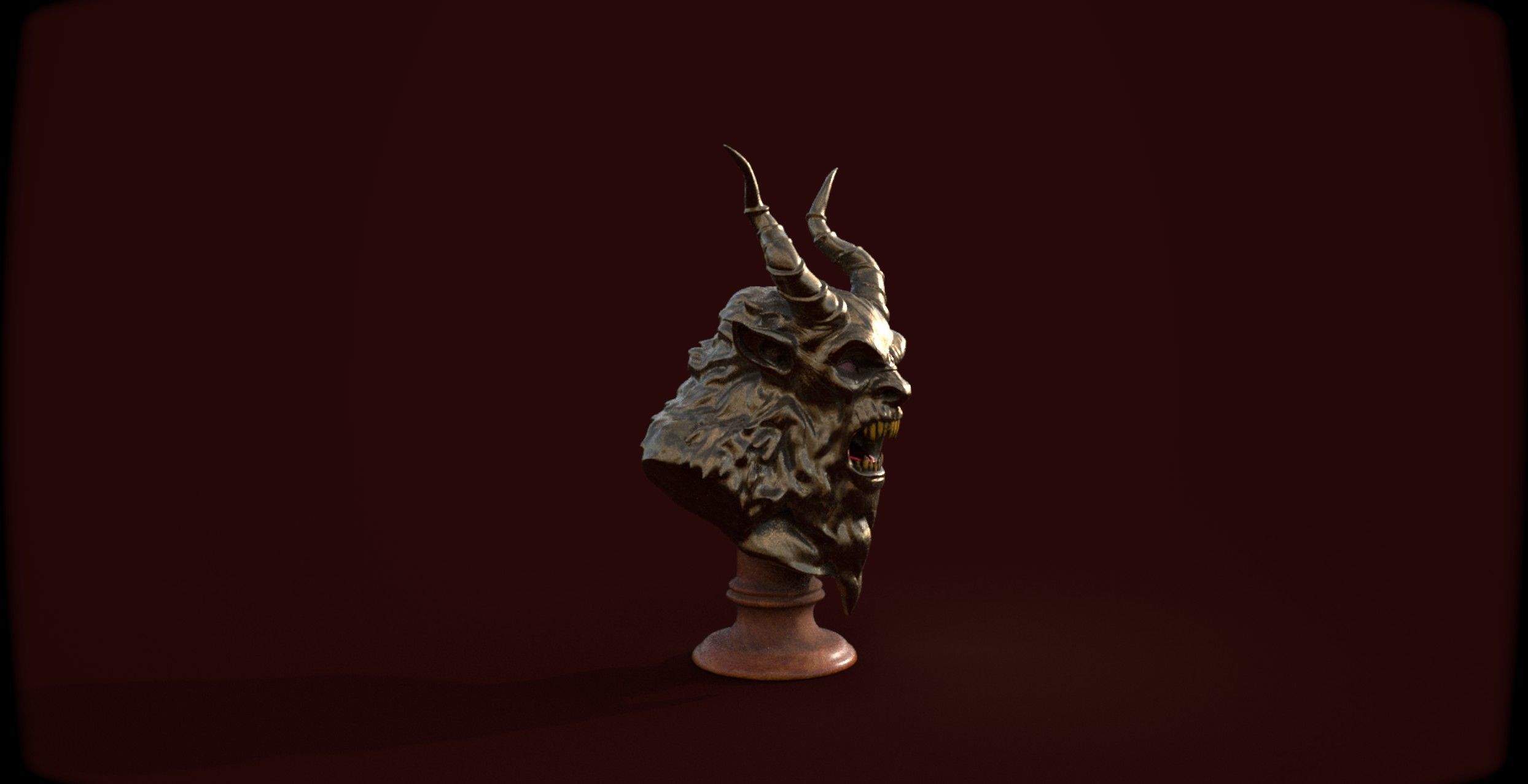 Krampus Bust 3D print model_8