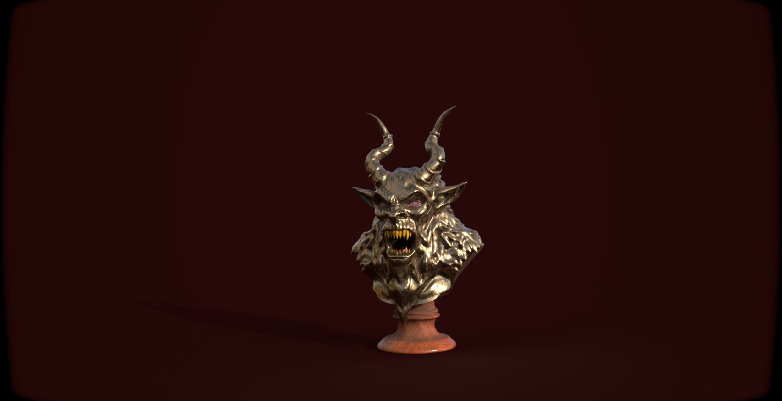 Krampus Bust 3D print model_10