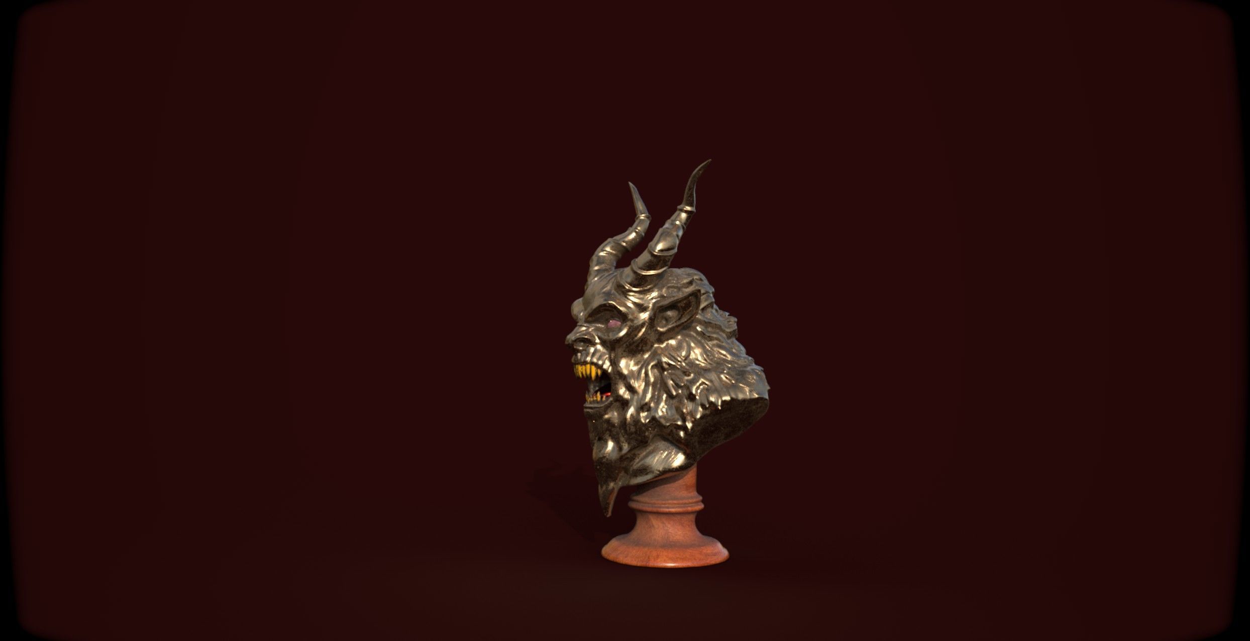 Krampus Bust 3D print model_9