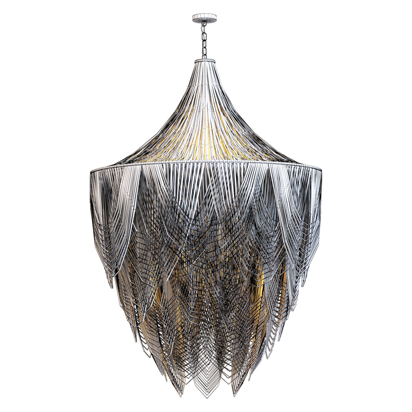 Leather Chandelier 3D model_4