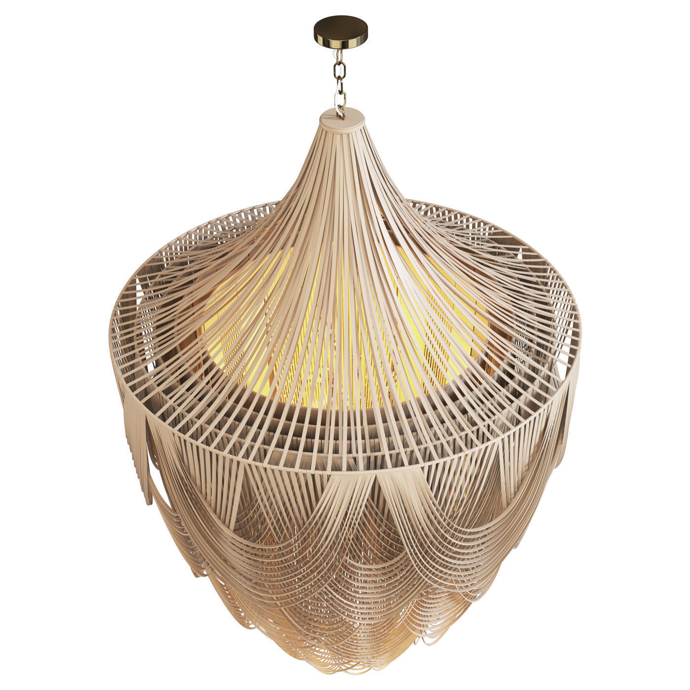 Leather Chandelier 3D model_3