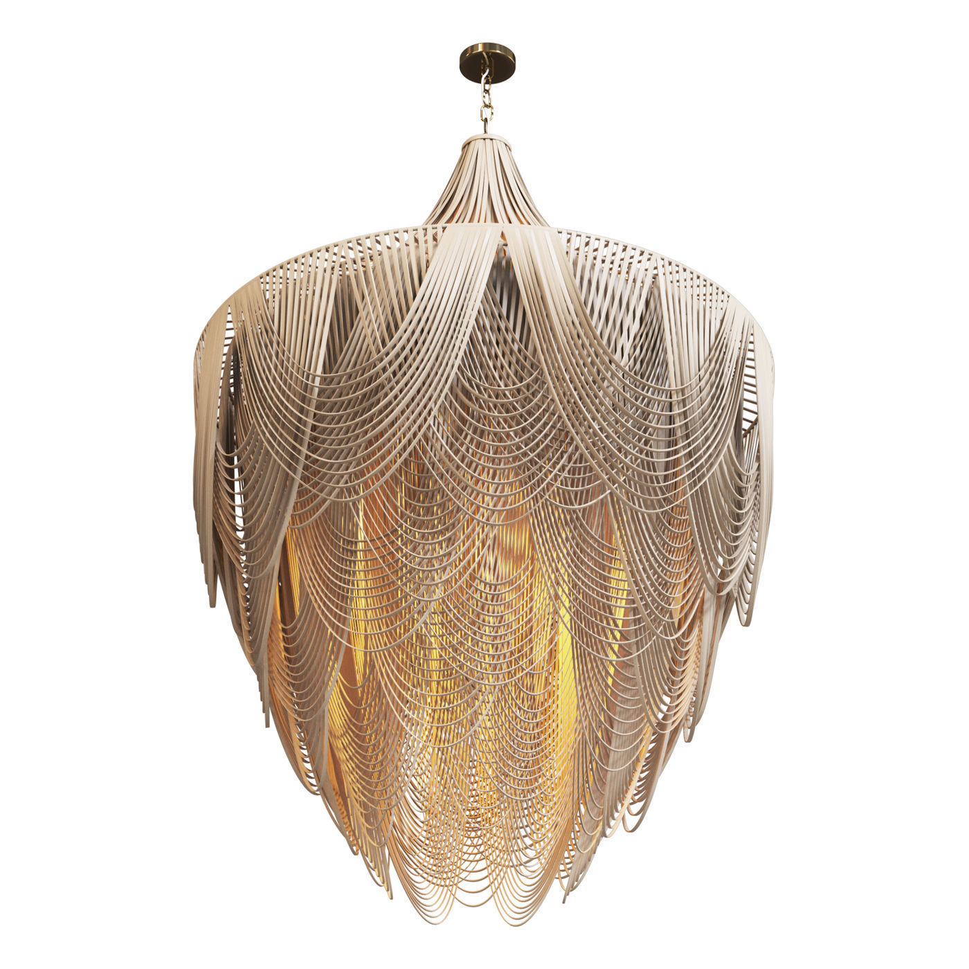 Leather Chandelier 3D model_1