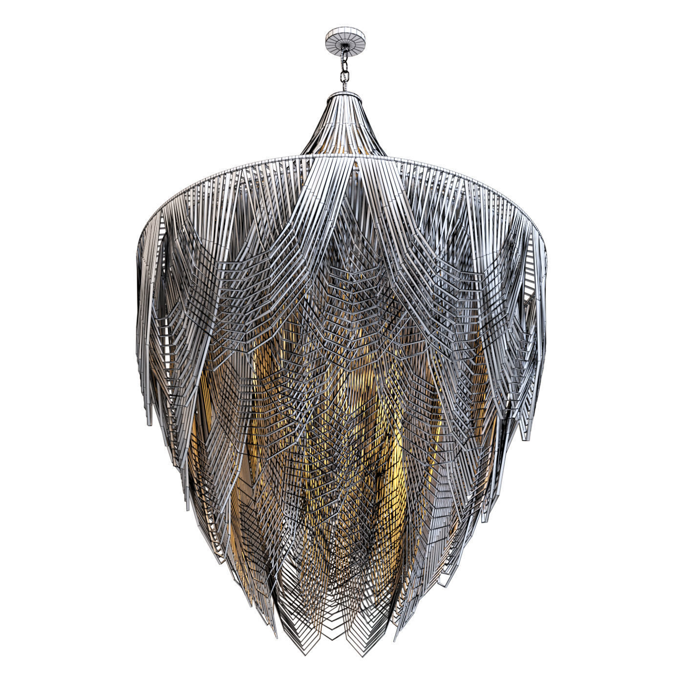 Leather Chandelier 3D model_5