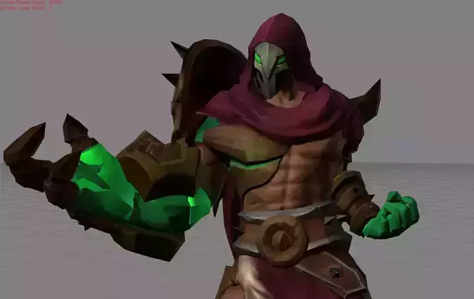 Aldous Red Mantle Skin Low-poly 3D model