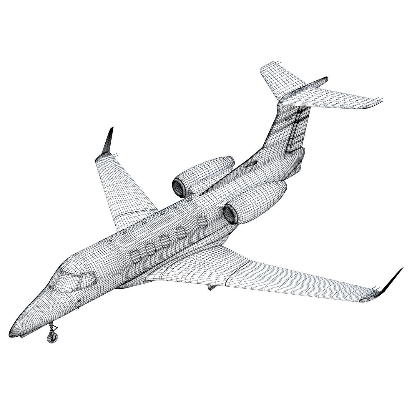Embraer Phenom 300 aircraft 3D model_4