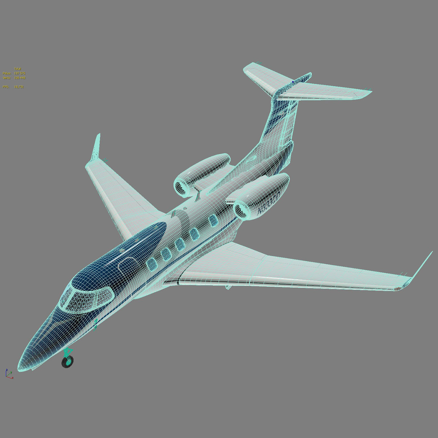Embraer Phenom 300 aircraft 3D model_7