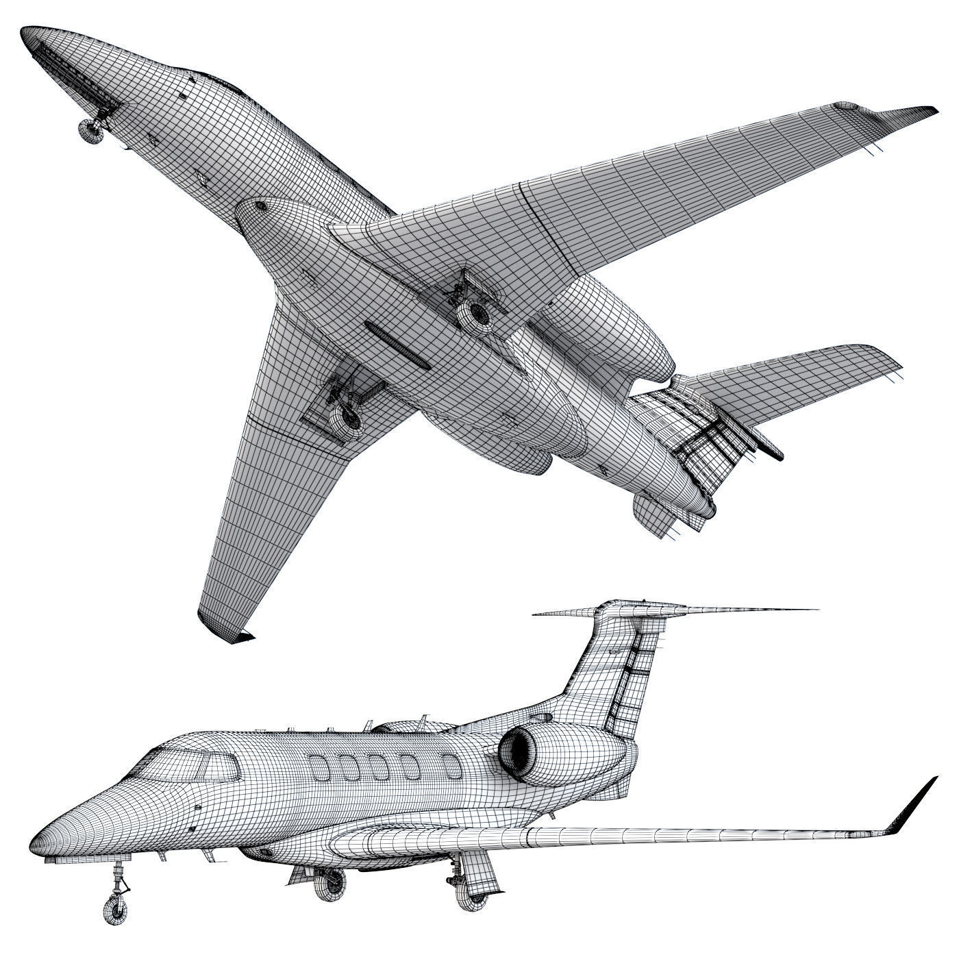 Embraer Phenom 300 aircraft 3D model_6