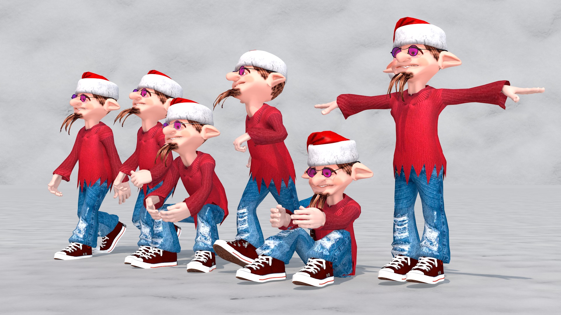 Happy Elf Character 3D model_21