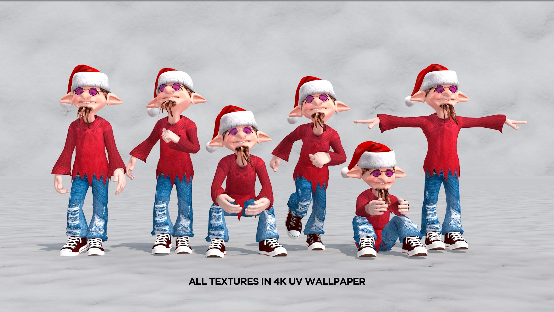 Happy Elf Character 3D model_3
