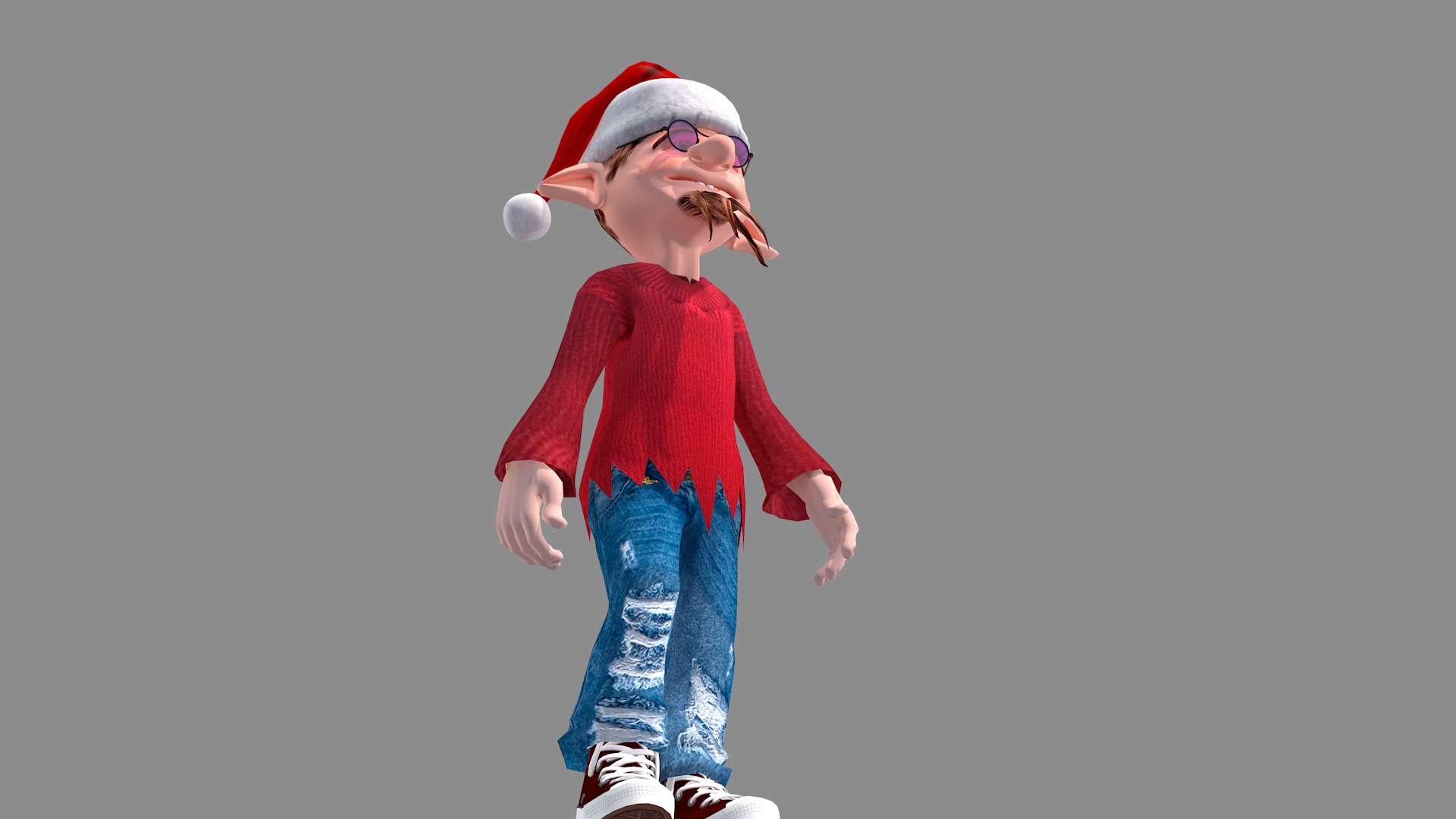 Happy Elf Character 3D model_19