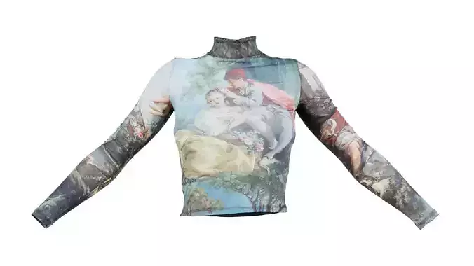 Tattoo Painting Mesh Top