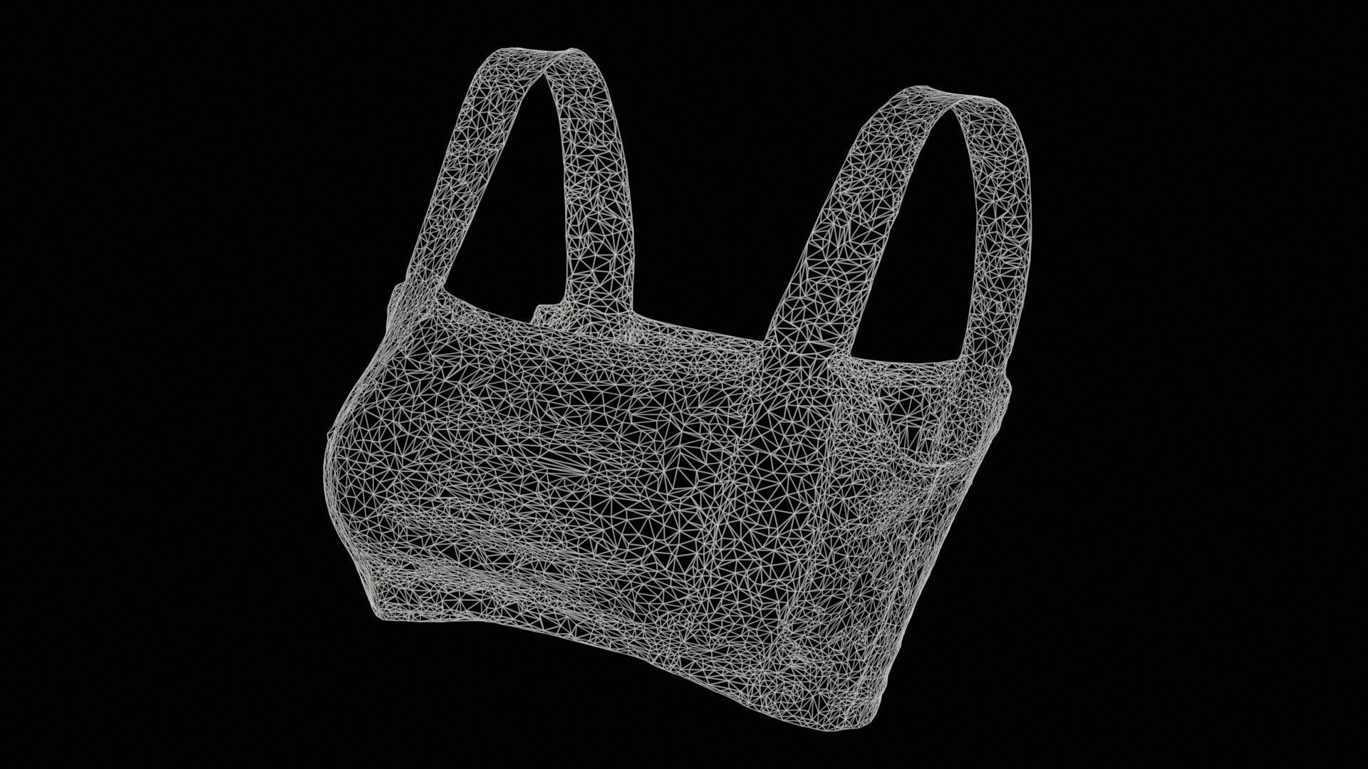 Tiger Bra Low-poly 3D model_11