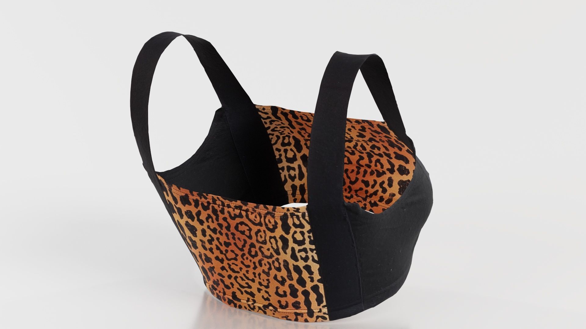 Tiger Bra Low-poly 3D model_3