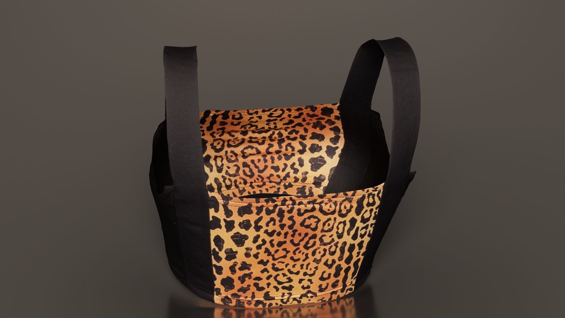 Tiger Bra Low-poly 3D model_4
