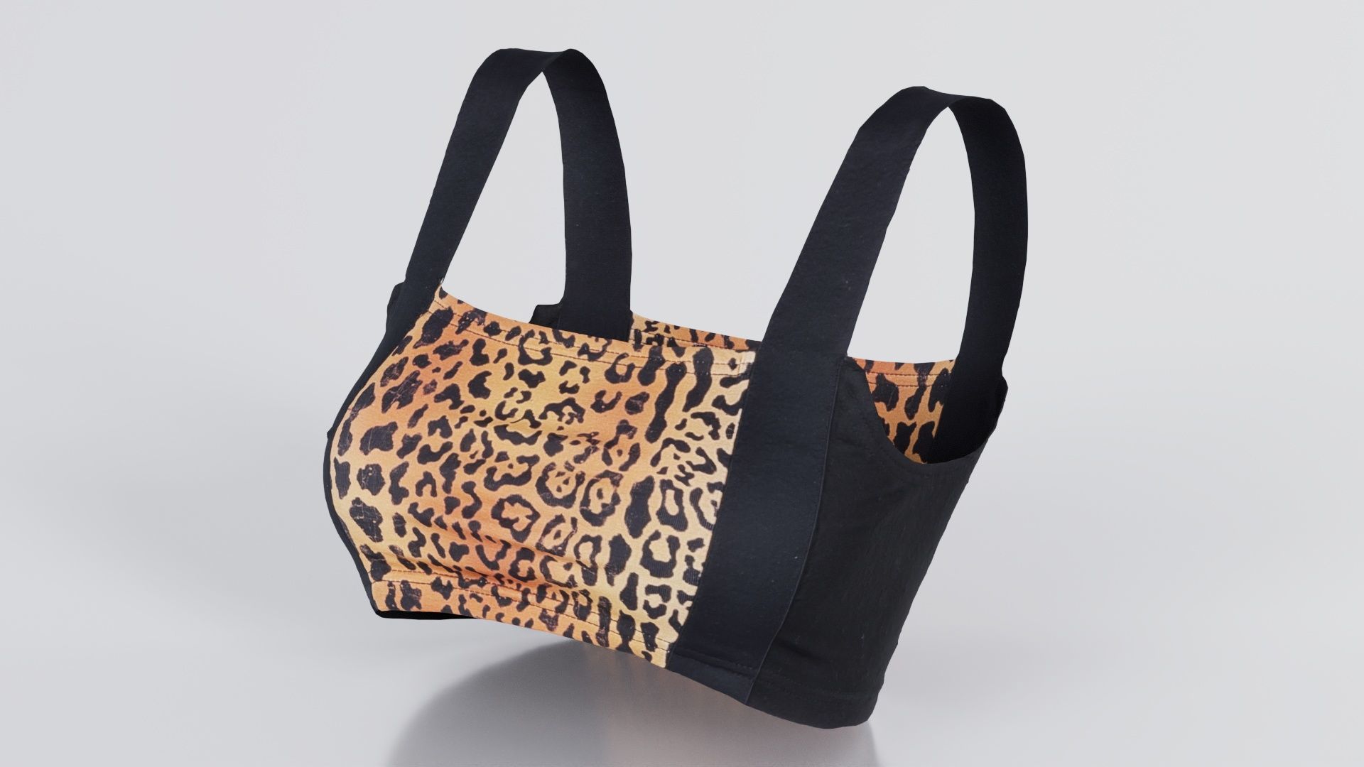 Tiger Bra Low-poly 3D model_5