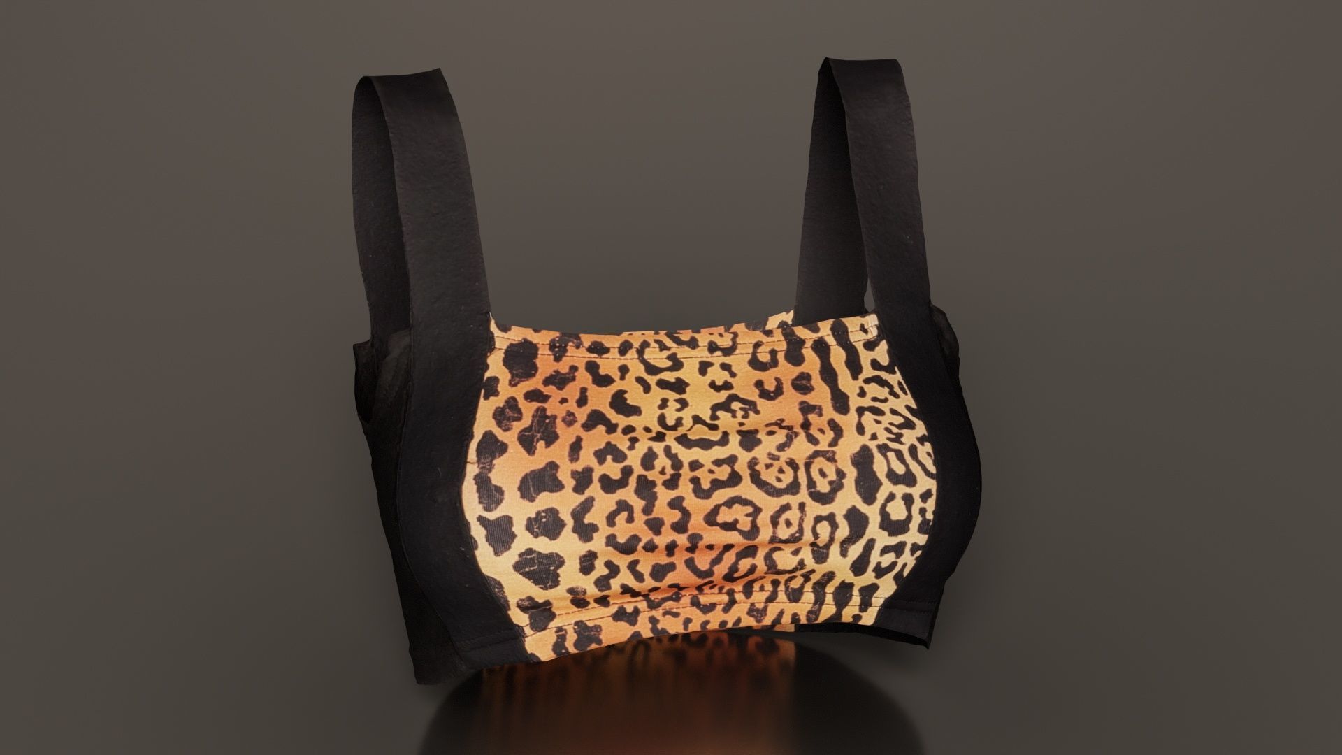 Tiger Bra Low-poly 3D model_7