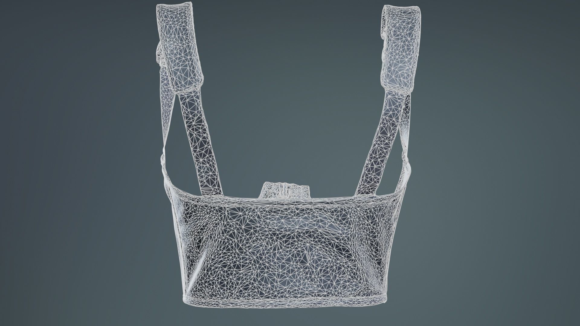 Underbust Corset Low-poly 3D model_10