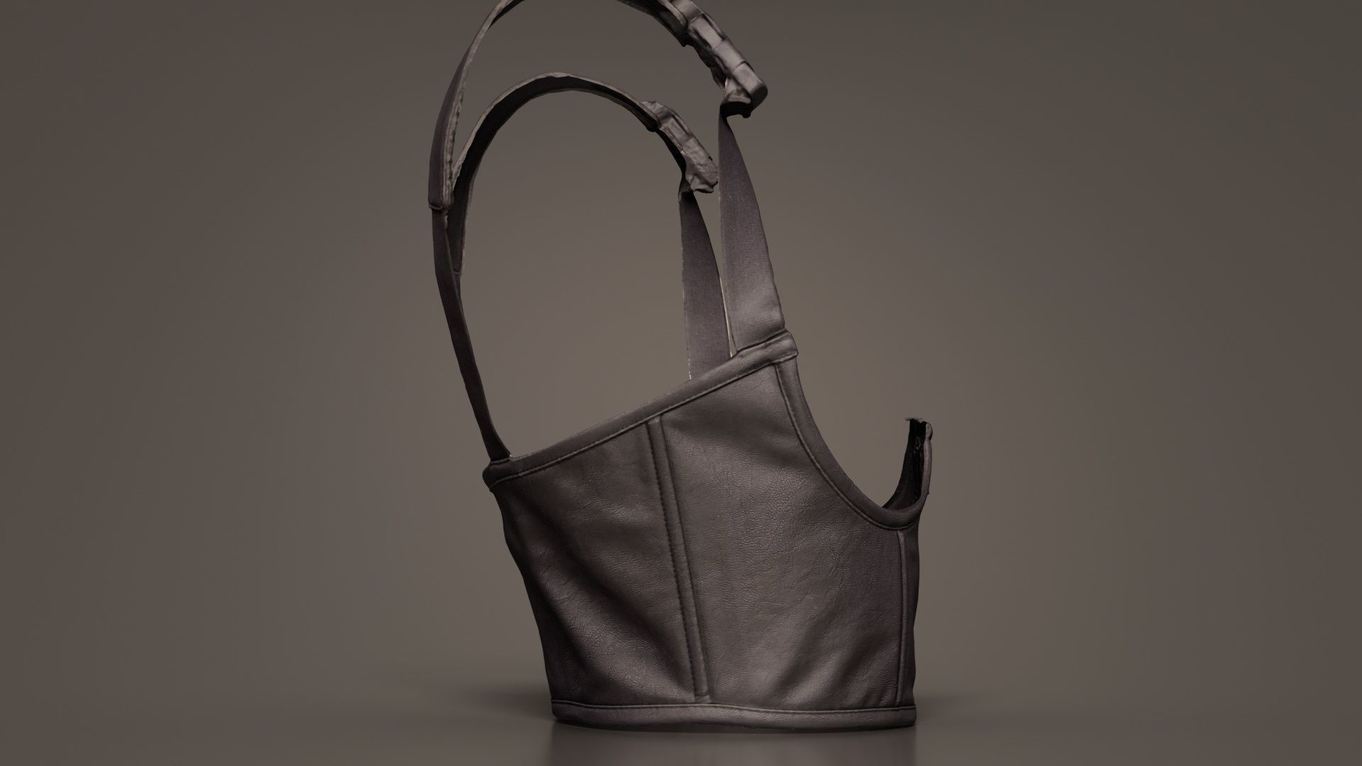 Underbust Corset Low-poly 3D model_7