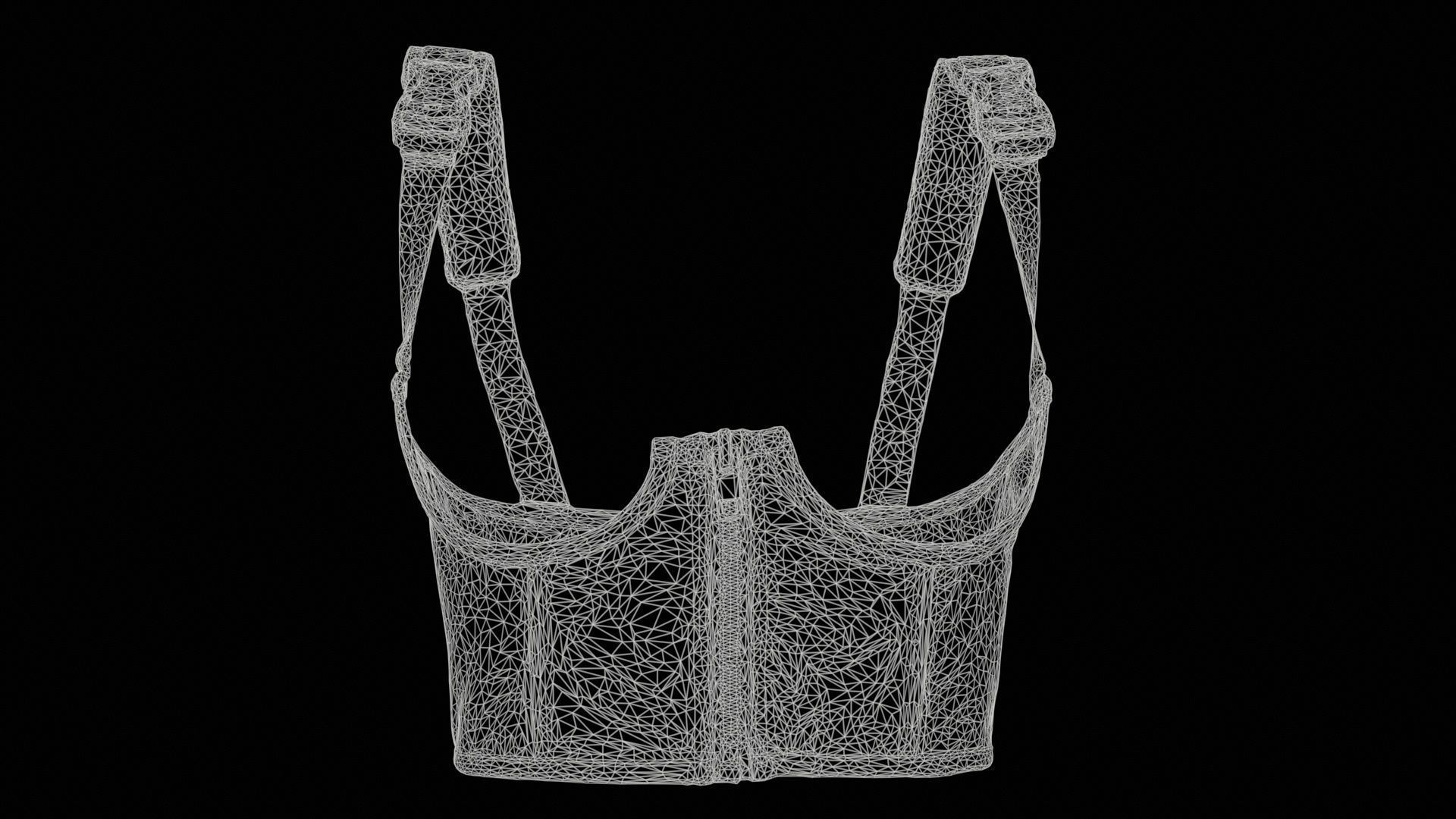 Underbust Corset Low-poly 3D model_11
