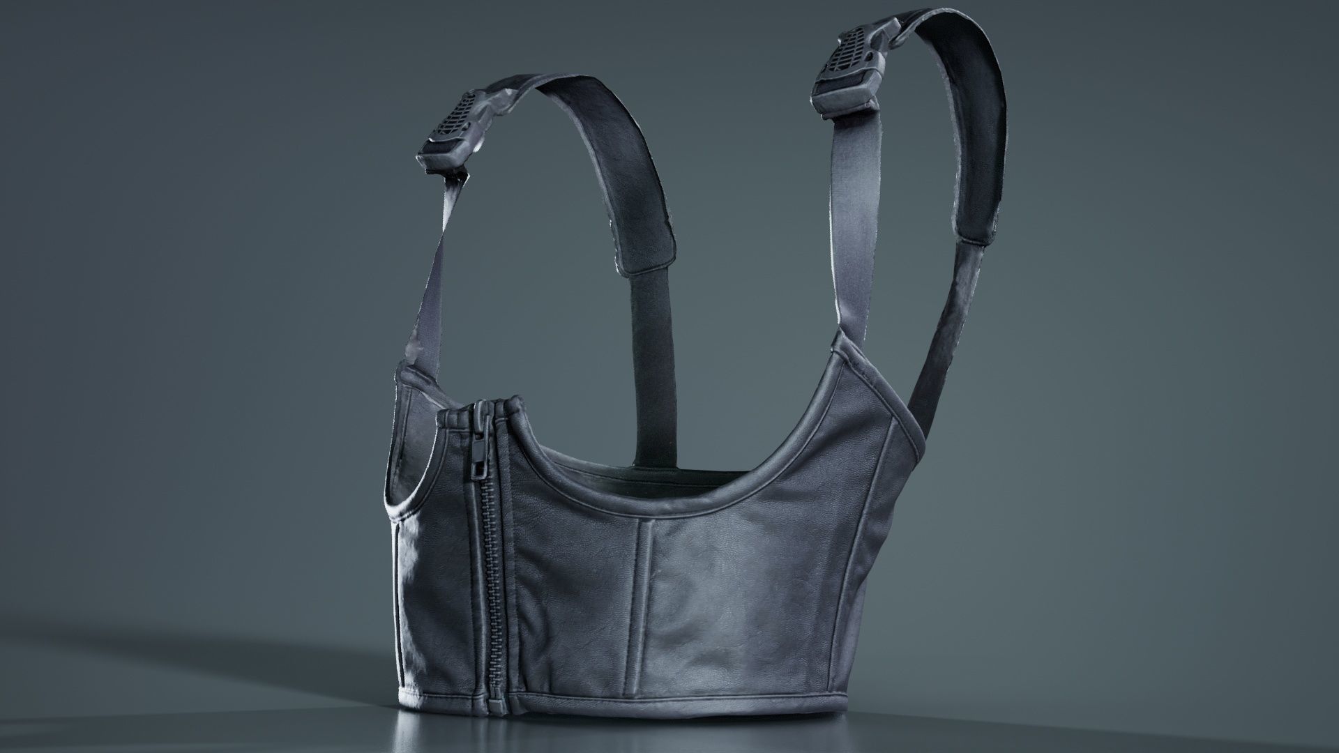 Underbust Corset Low-poly 3D model_5