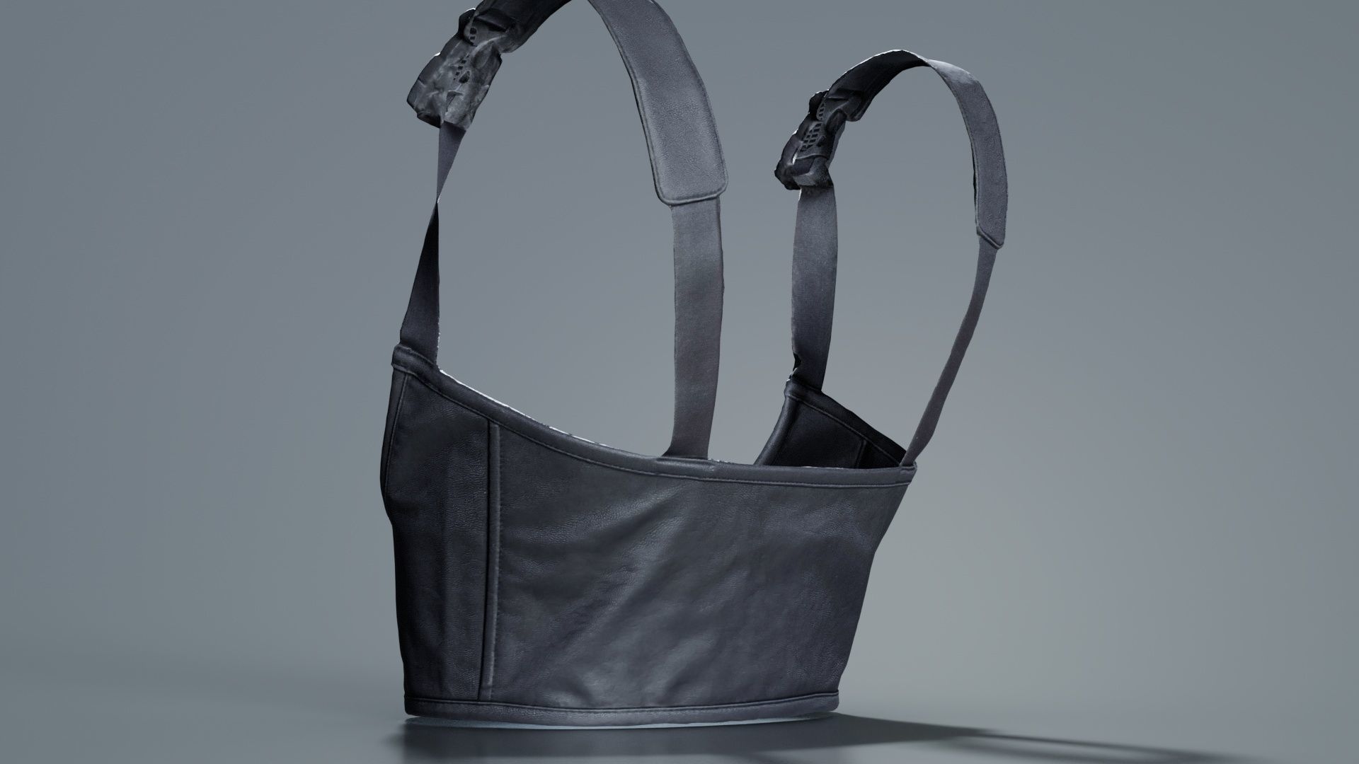 Underbust Corset Low-poly 3D model_8