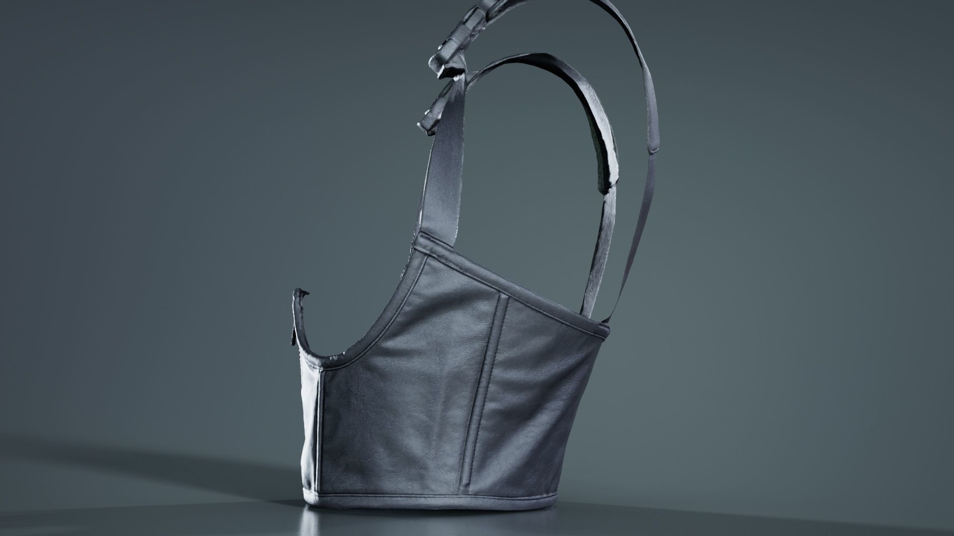 Underbust Corset Low-poly 3D model_2