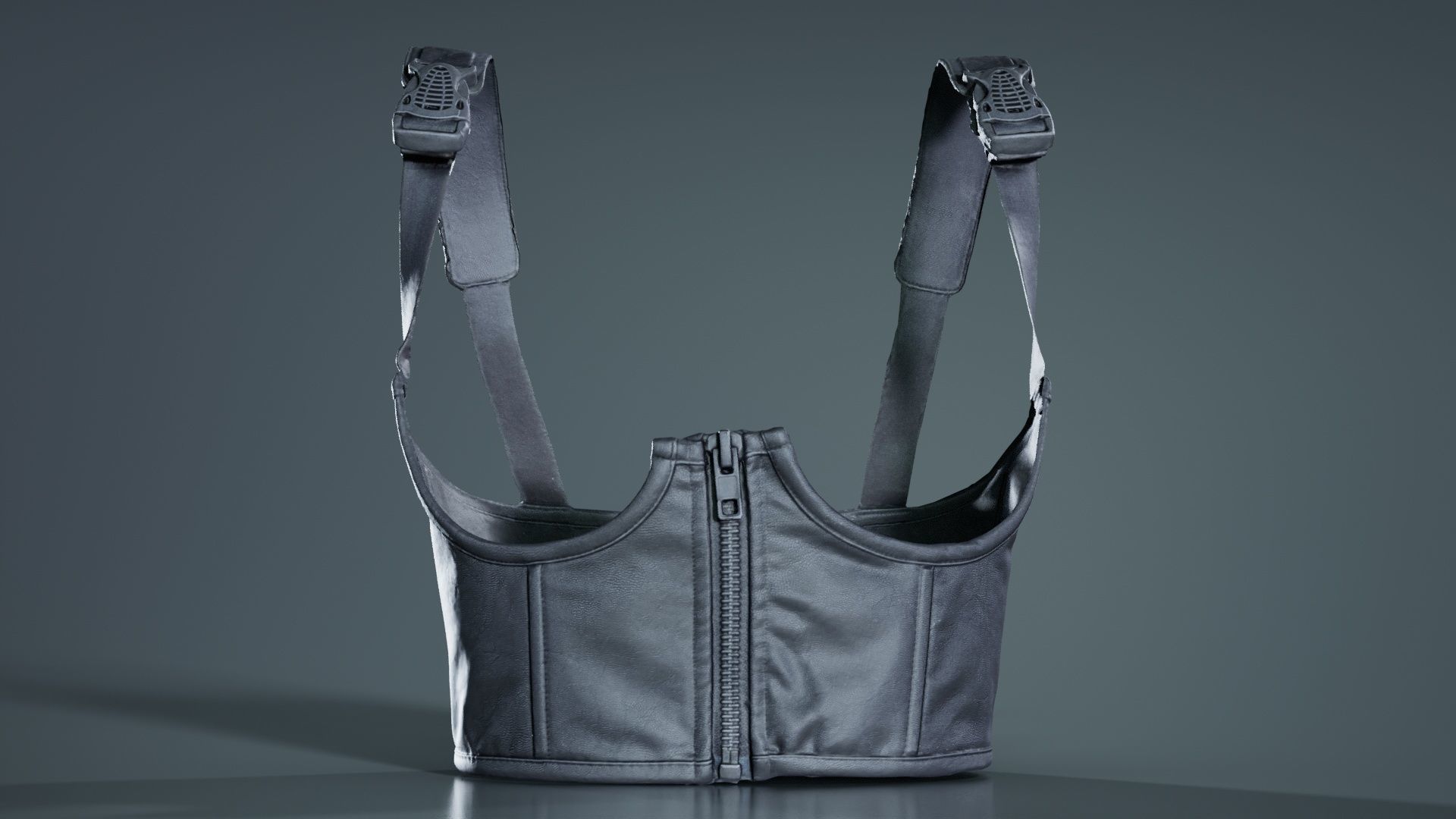 Underbust Corset Low-poly 3D model_1