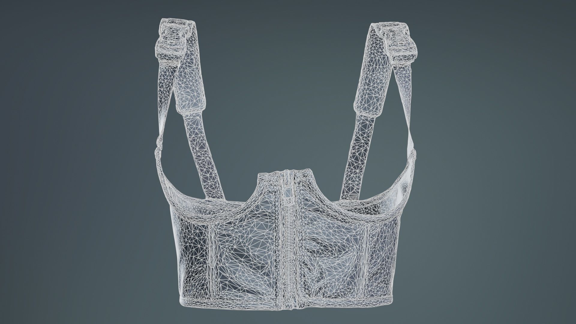 Underbust Corset Low-poly 3D model_9