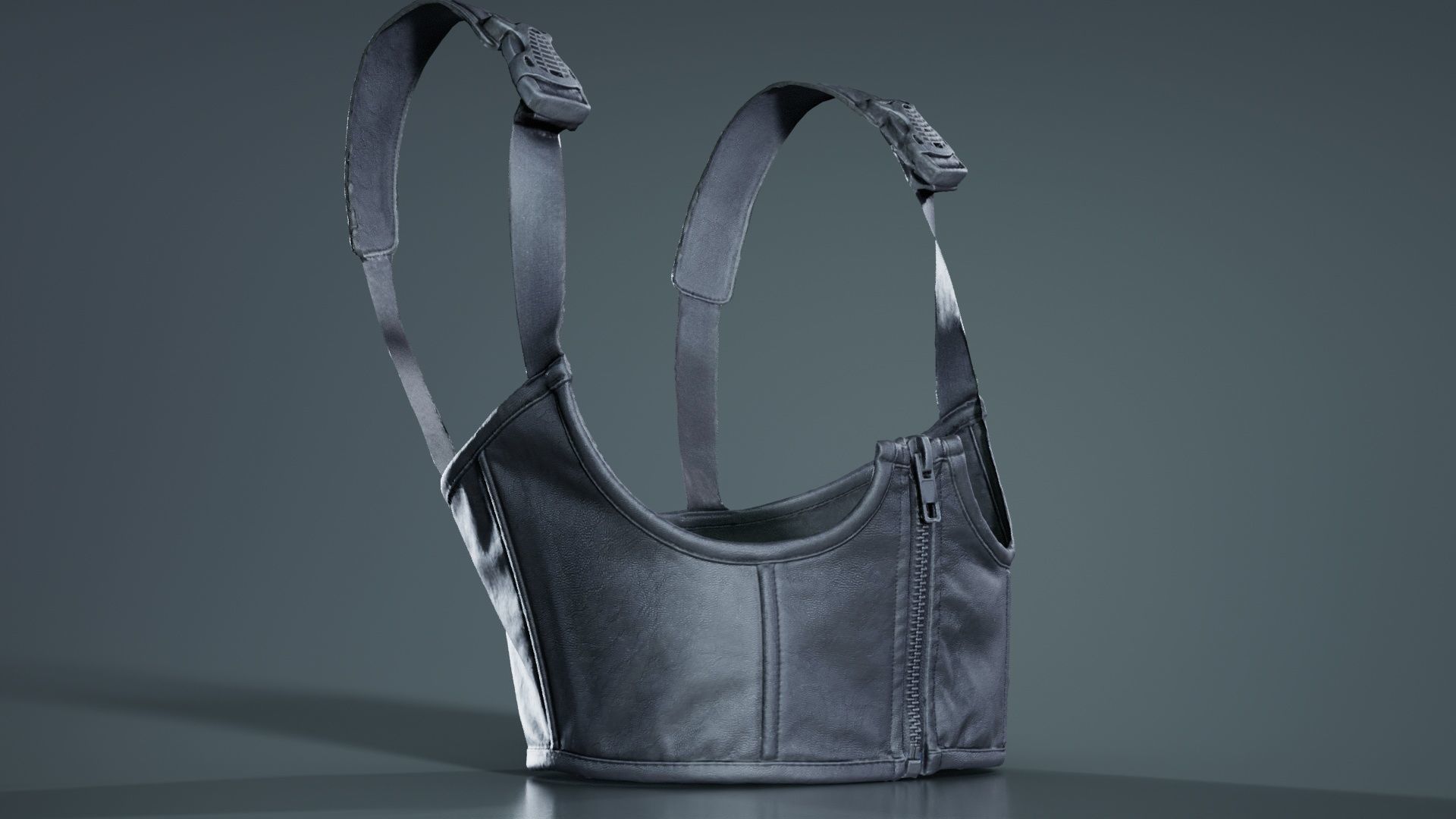 Underbust Corset Low-poly 3D model_4