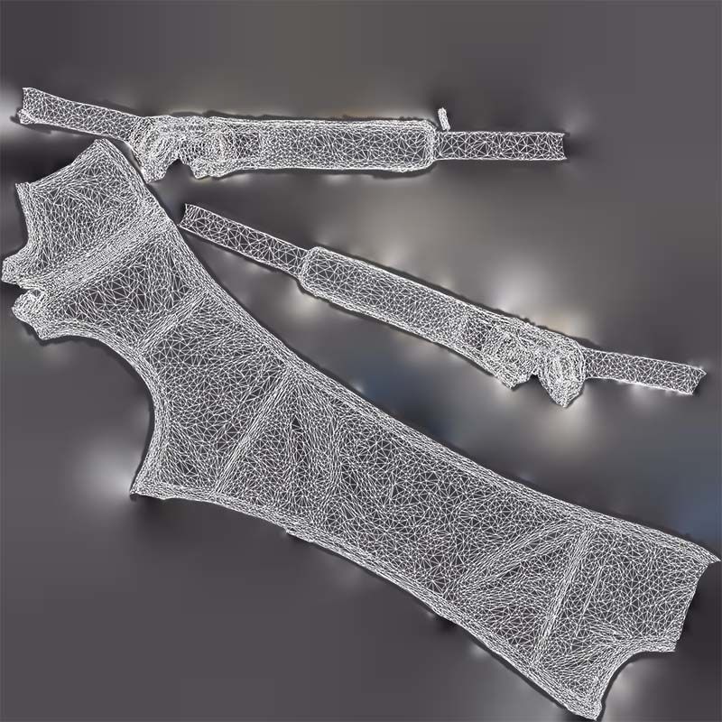 Underbust Corset Low-poly 3D model_14