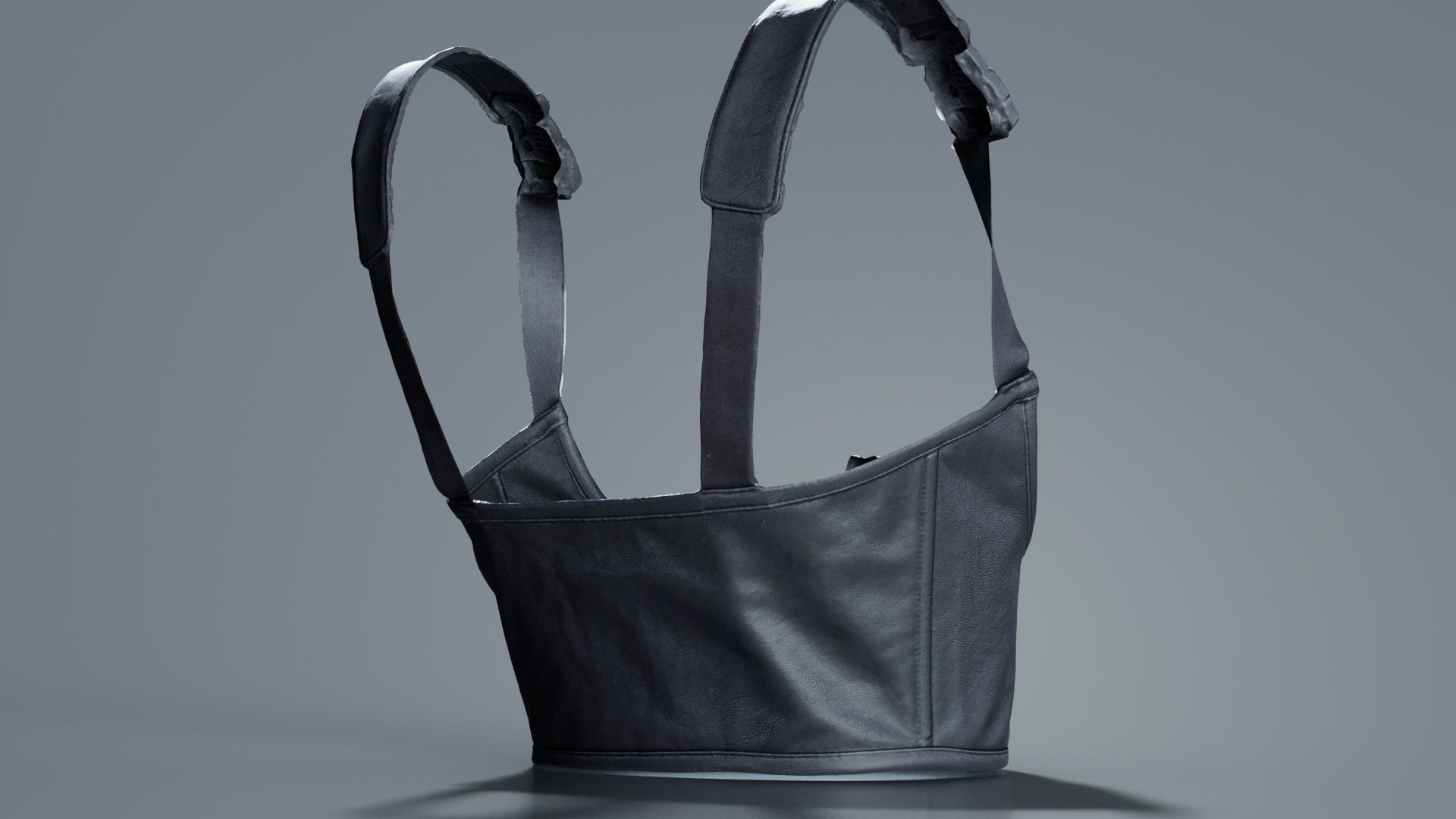 Underbust Corset Low-poly 3D model_6