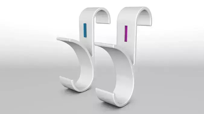 Letter I 3D Printed Towel Hook Wall Hanger  3D print model 3D print model