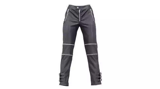 Ankle Belts Pants Low-poly 3D model