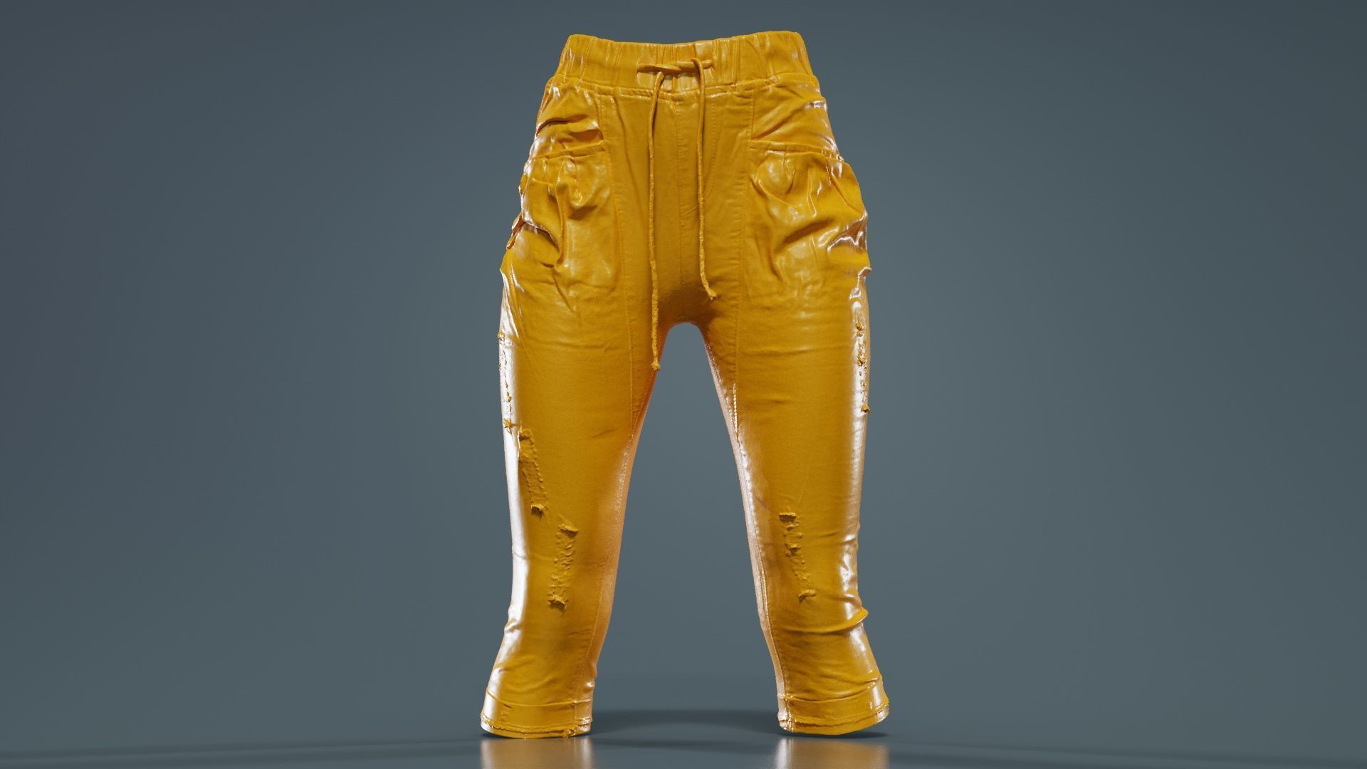 Baggy Jeans Trousers Low-poly 3D model_12