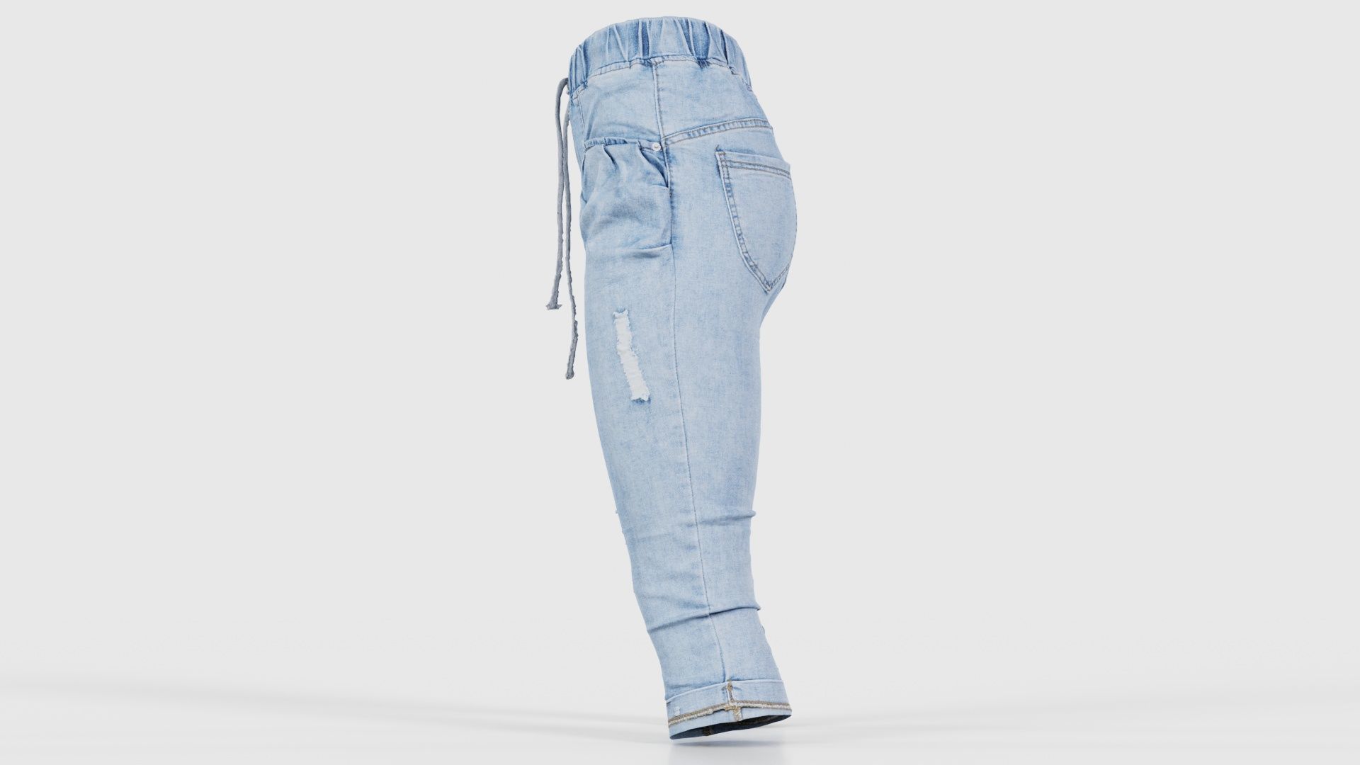 Baggy Jeans Trousers Low-poly 3D model_24
