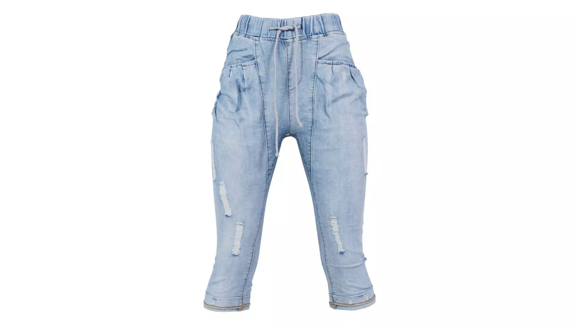 Baggy Jeans Trousers Low-poly 3D model_0