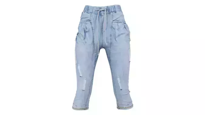 Baggy Jeans Trousers Low-poly 3D model