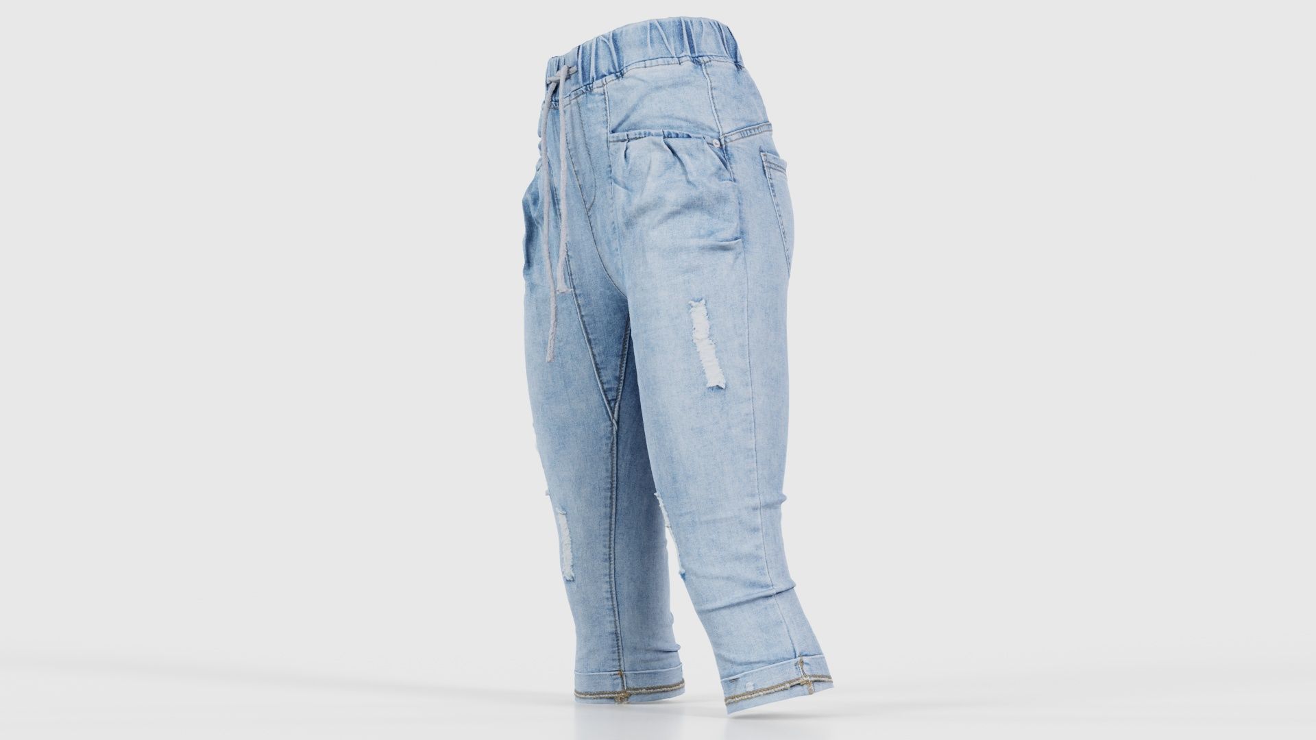 Baggy Jeans Trousers Low-poly 3D model_25