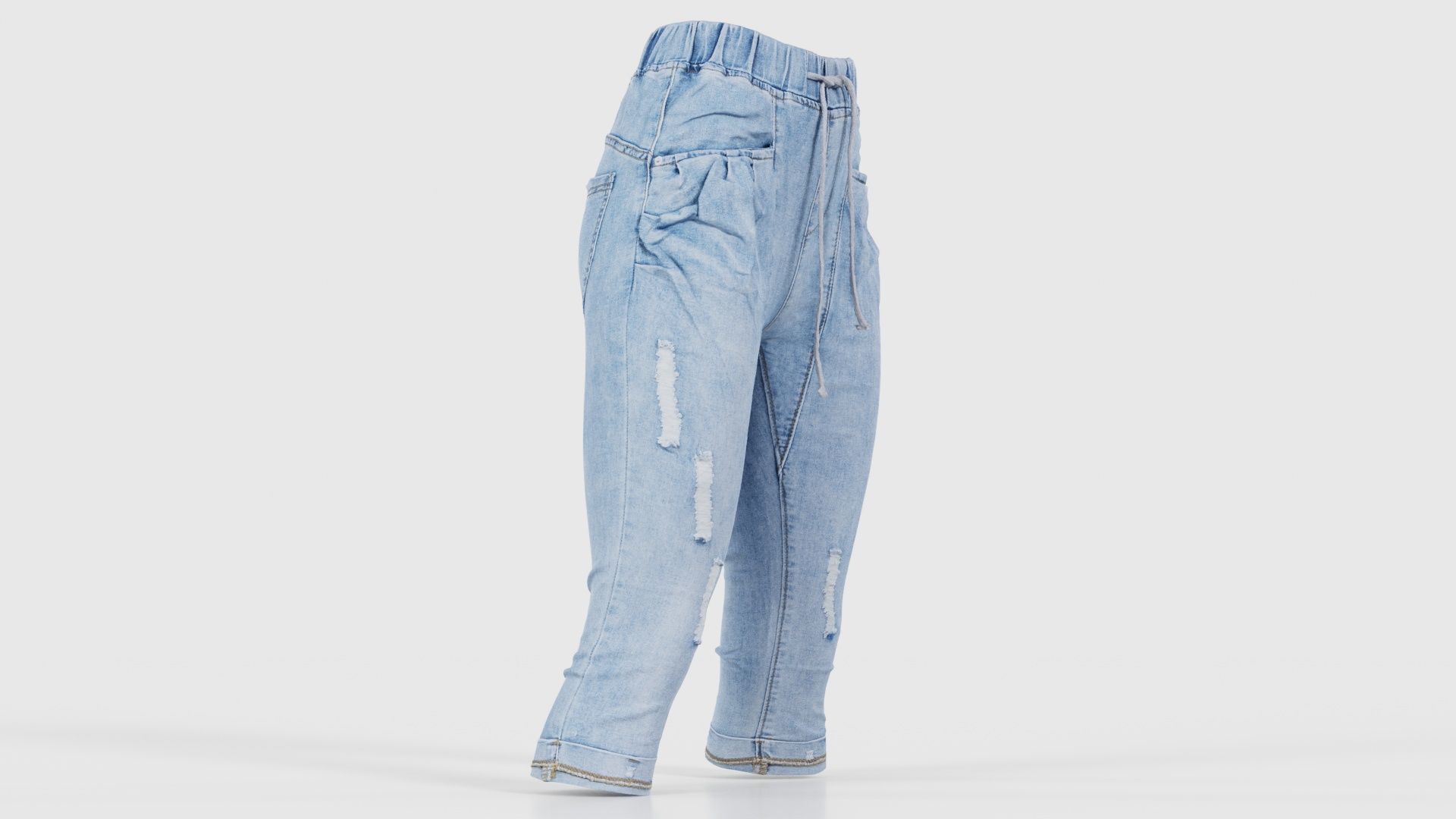 Baggy Jeans Trousers Low-poly 3D model_17