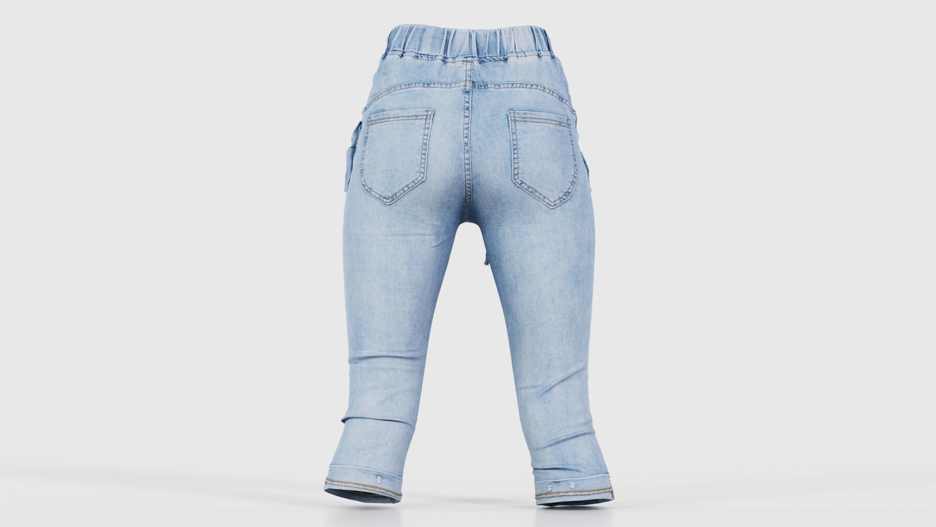 Baggy Jeans Trousers Low-poly 3D model_21
