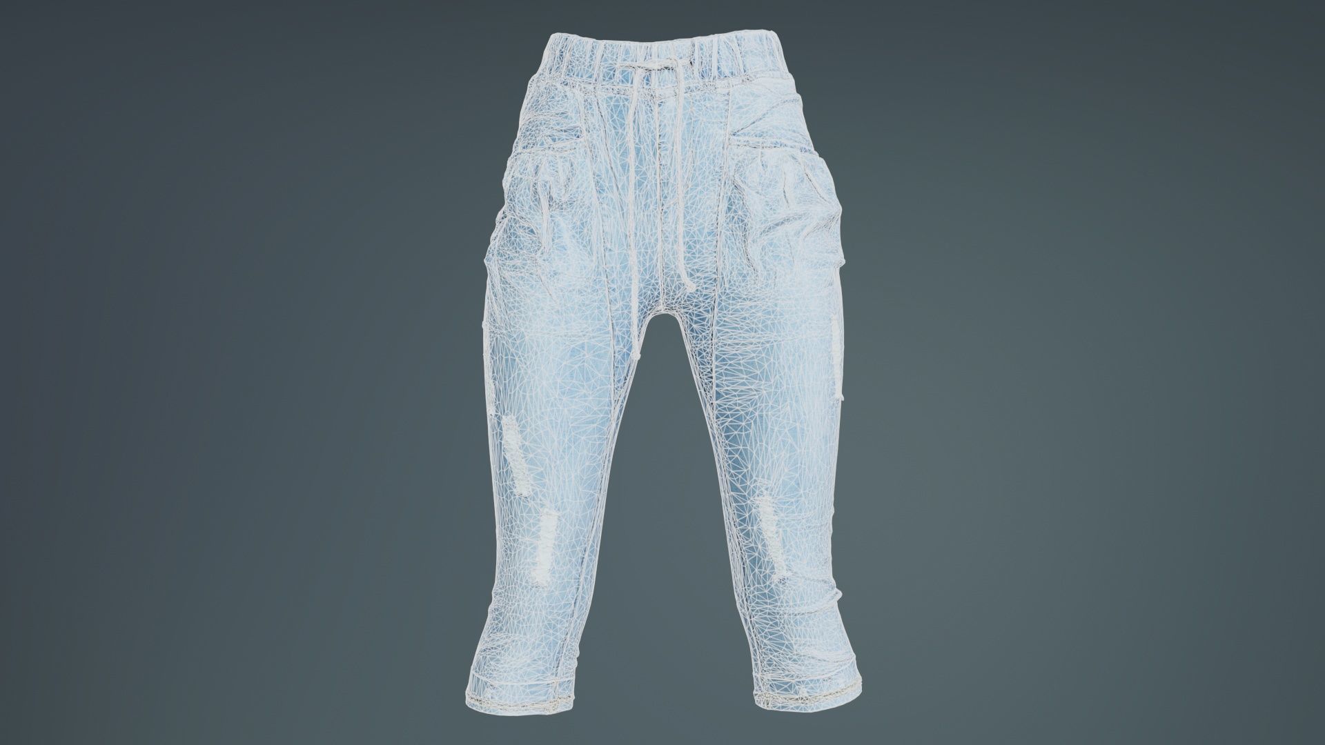Baggy Jeans Trousers Low-poly 3D model_9