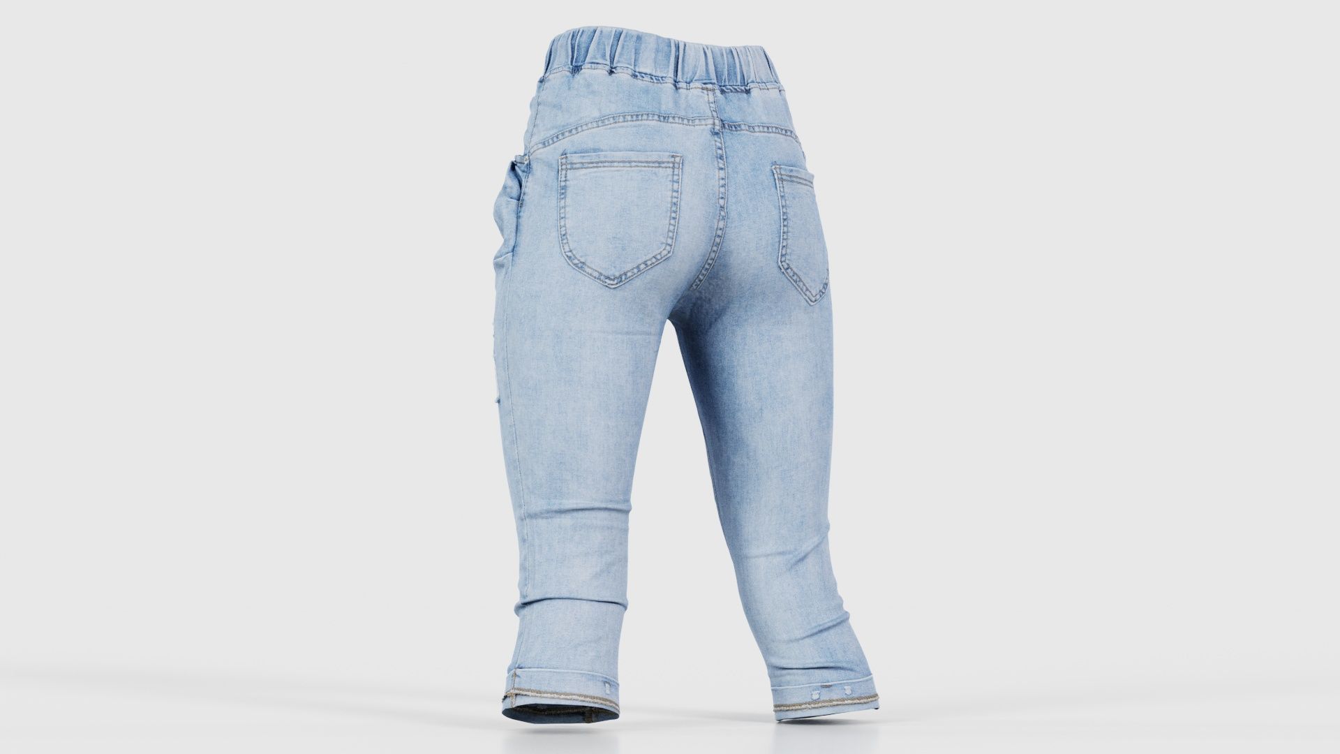 Baggy Jeans Trousers Low-poly 3D model_22
