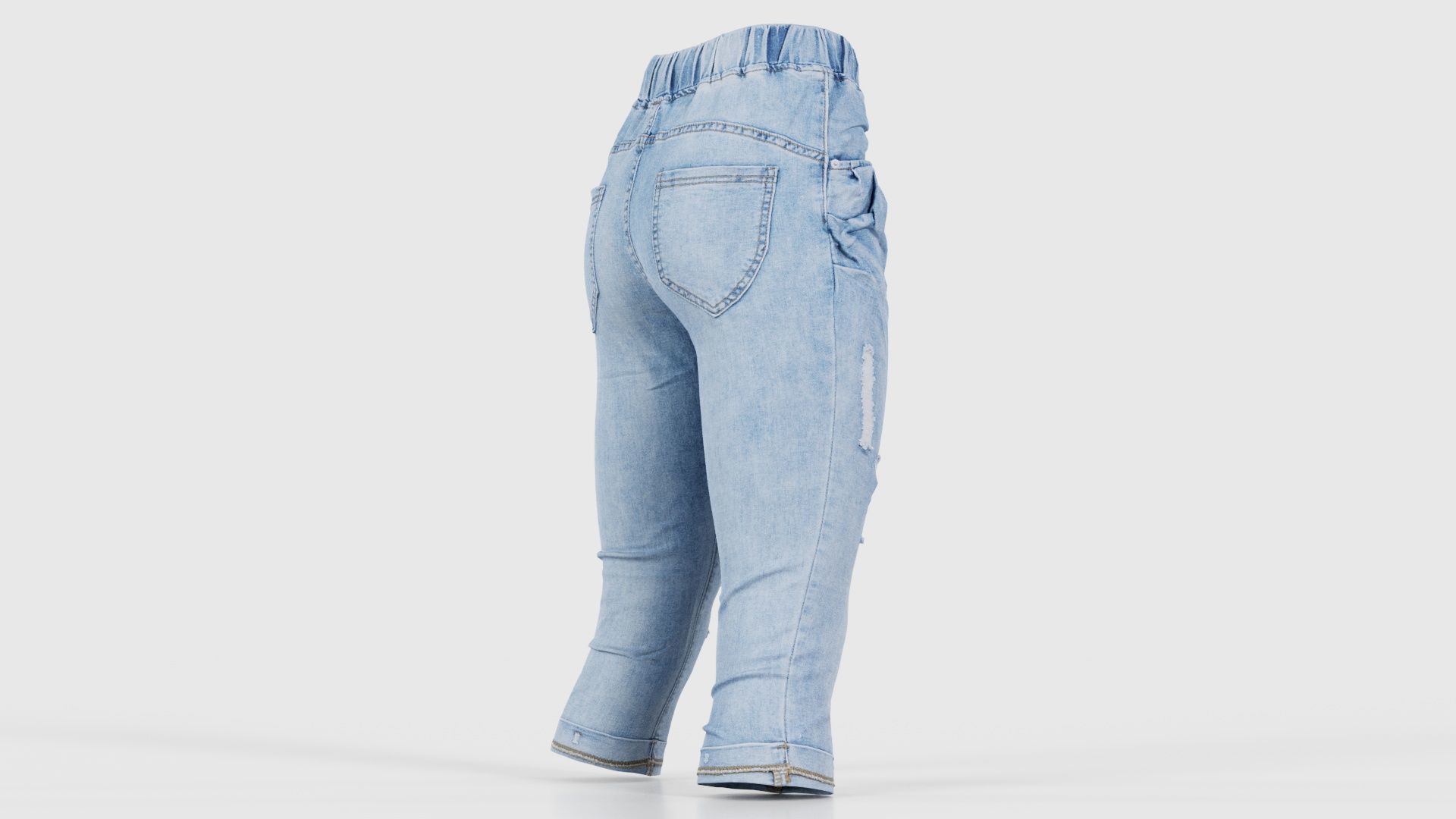 Baggy Jeans Trousers Low-poly 3D model_19