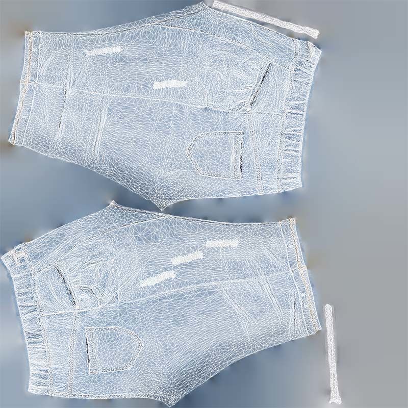 Baggy Jeans Trousers Low-poly 3D model_14