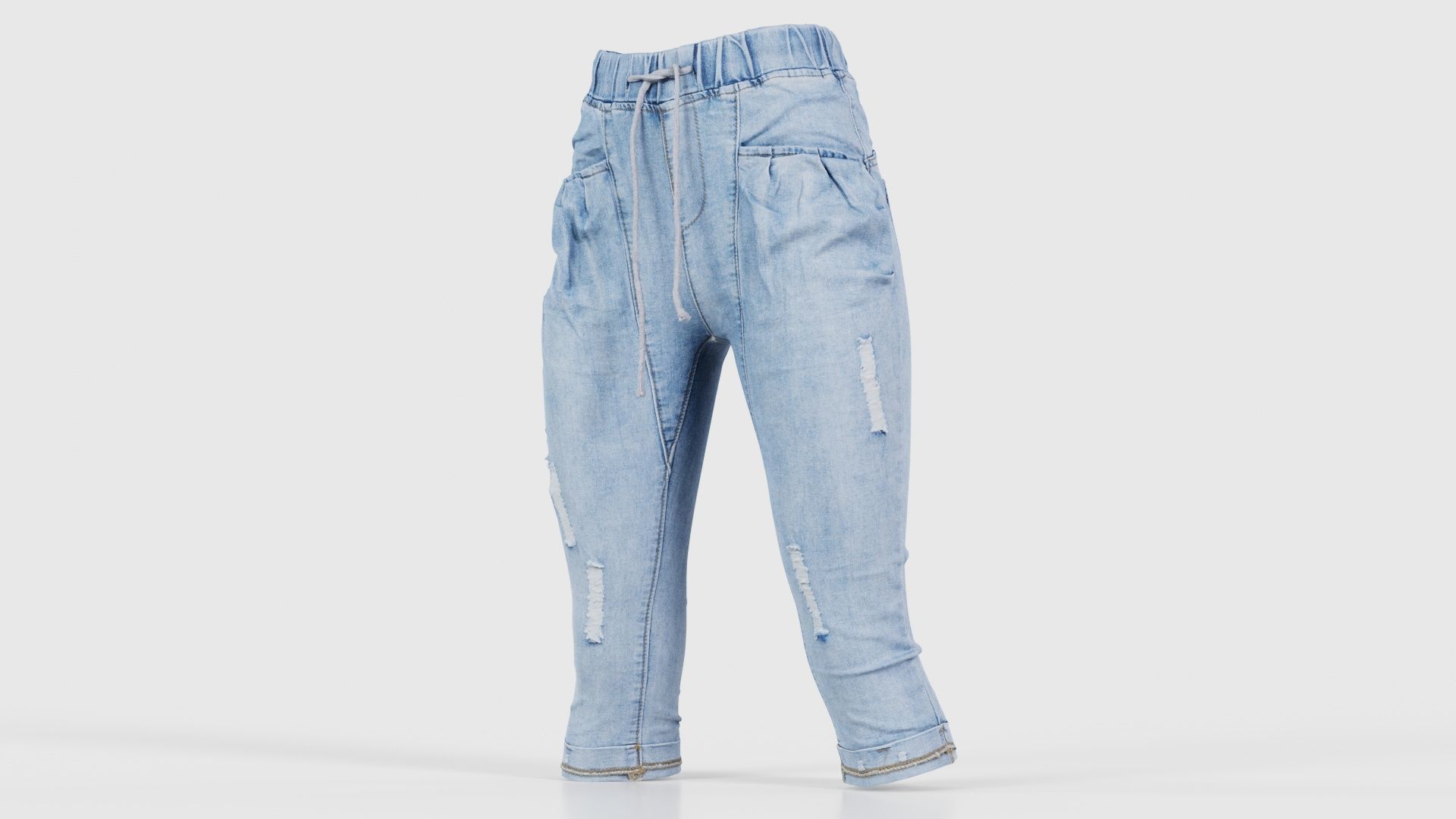 Baggy Jeans Trousers Low-poly 3D model_26