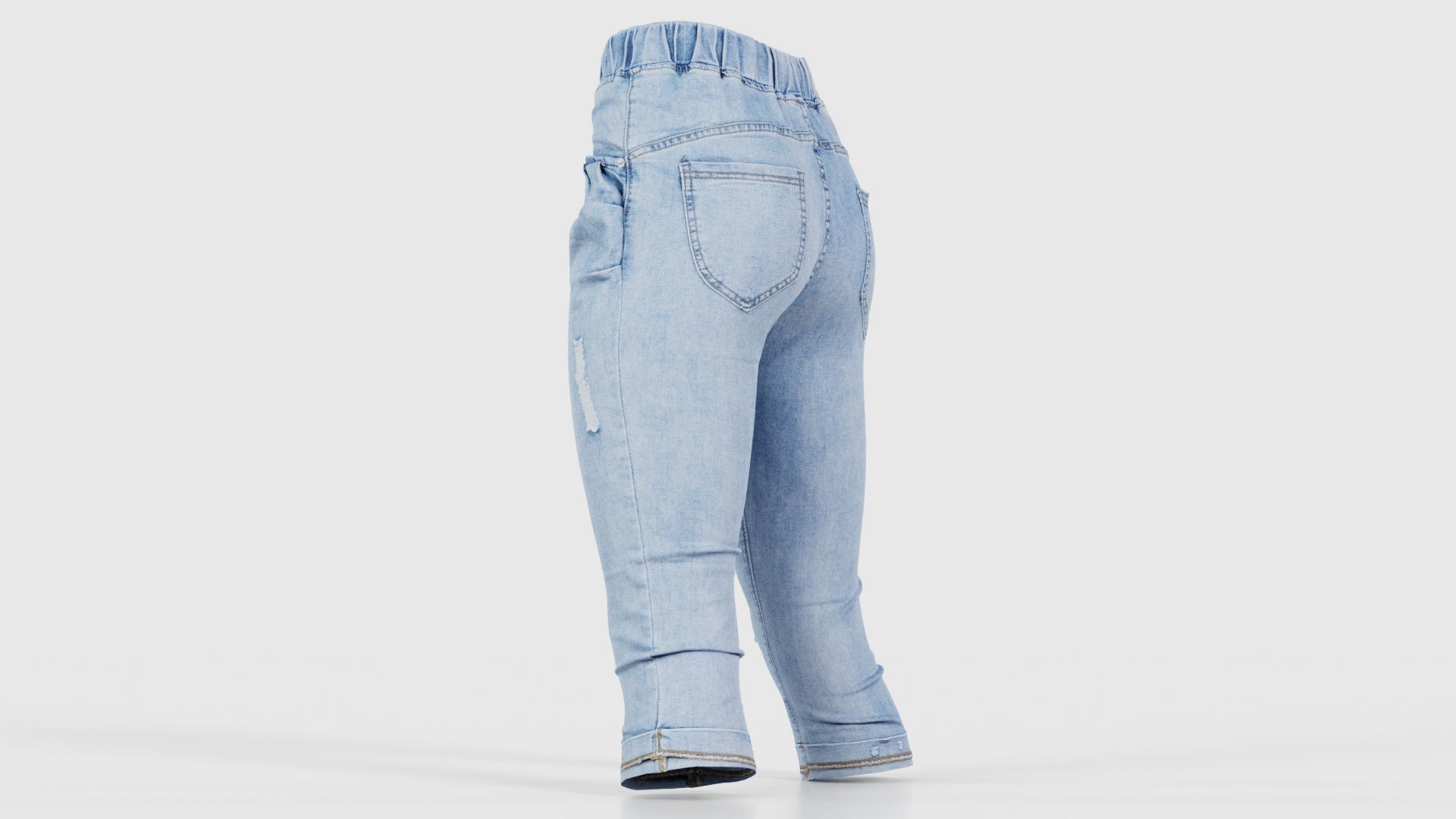 Baggy Jeans Trousers Low-poly 3D model_23